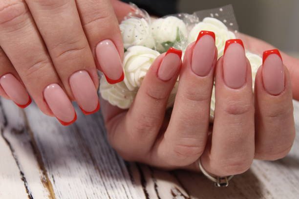 Fall French Tips Square