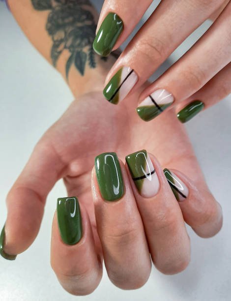 Fall French Tips Square