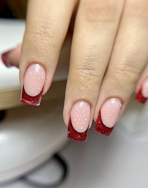 Fall French Tips Square
