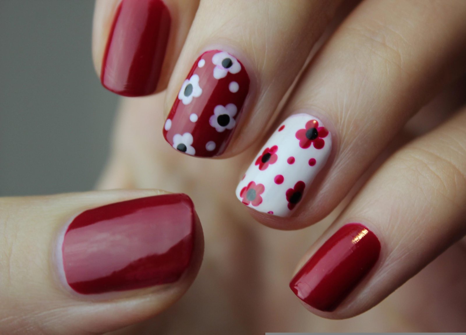 Fall French tips square nails